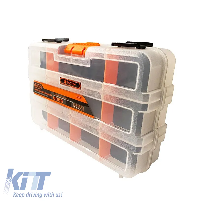Tool Compartment Organiser Adjustable Transparent 22.4x16.4x6cm Tactix 320042