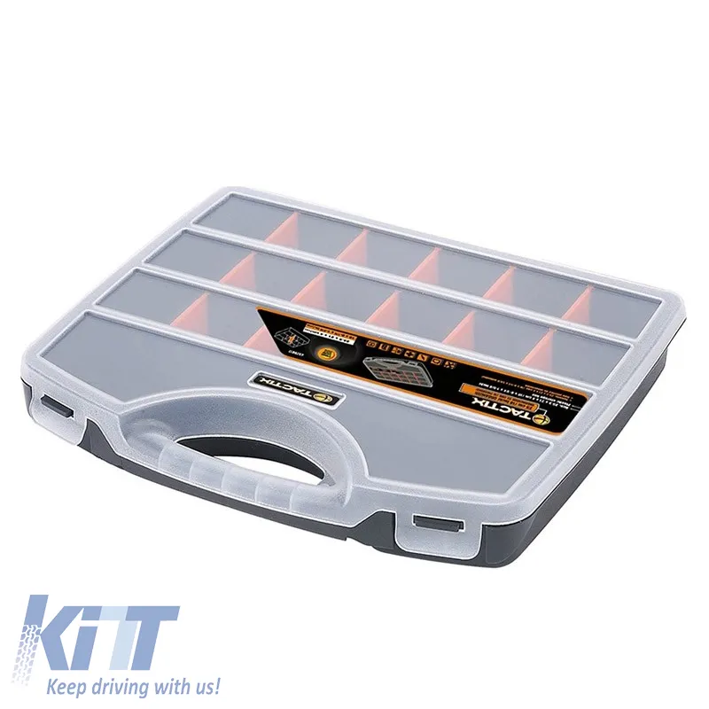 Tool Compartment Organiser Adjustable Transparent 25.5x21x4cm Tactix 320017