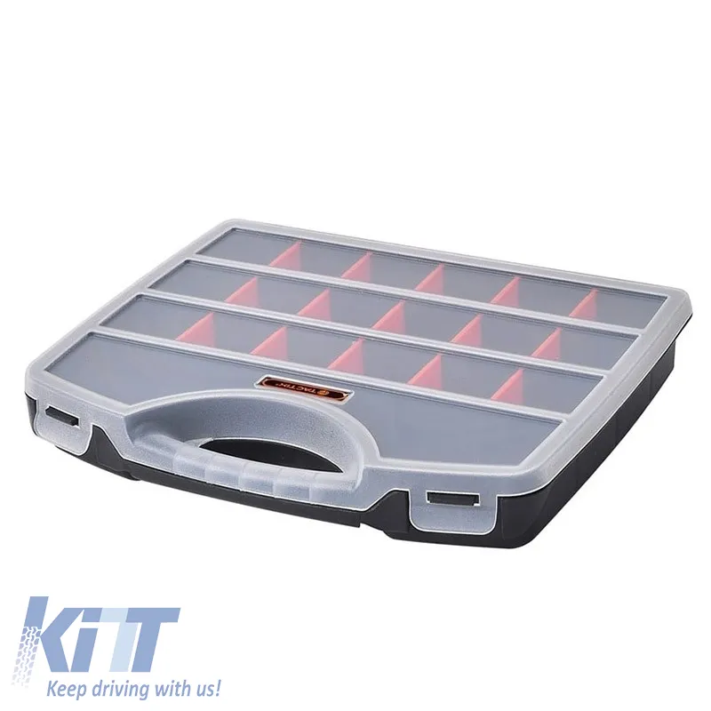 Tool Compartment Organiser Adjustable Transparent 25.5x21x4cm Tactix 320017