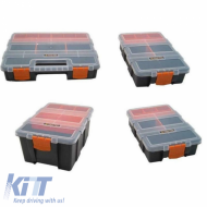 Tool Compartment Organisers Adjustable & Removable Box Black 29x23x18cm Tactix 320020 Set 4 Pcs-image-6310181