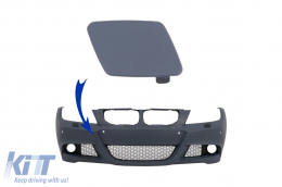 Tow Hook Cover Front Bumper suitable for BMW 3 Series E90 Sedan E91 Touring (2004-2011) M Tech Design - THCFBBME90MT