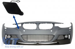 Tow Hook Cover Front Bumper suitable for BMW 3er F30 F31 Sedan Touring (2011-up) M-tech M Performance Design - THCFBBMF30MP