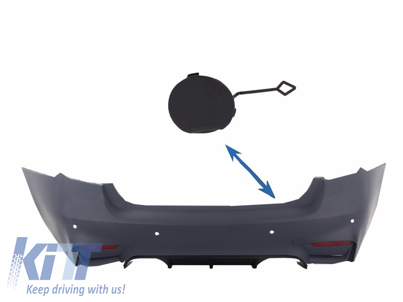 Vonóhorogfedél hátsó lökhárító, alkalmas BMW 3-as sorozatú F30 (2011-től felfelé) M3 M-tech Designhoz
