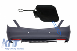 Tow Hook Cover Rear Bumper suitable for Mercedes W222 S-Class (2013-06.2017) S63 Design - THCRBMBW222S63
