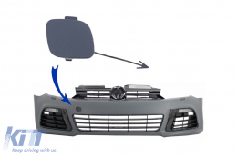 Tow Hook Cover suitable for VW Golf VI 6 (2008-2013) only Front Bumper R20 Design - THCFBVWG6R20