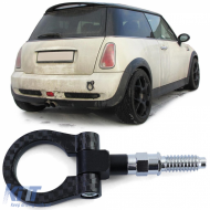 Tow hook towing eye black suitable for BMW E36 E46 E39 E90 E87 Z3 Z4 Mini-image-6257126