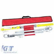 Tow Rope Metal With Spring 2 Tons 180cm Silver / Yellow Color