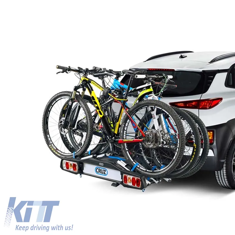 Towbar Bicycle Carrier Cruz Pivot 3 940-511 Black suitable for 3 Bicycles