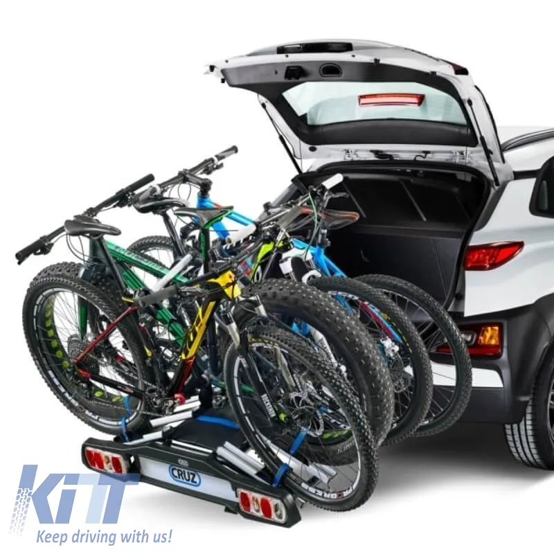 Towbar Bicycle Carrier Cruz Pivot R3 19 Pins 940-516 Black suitable for 4 Bicycles
