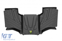 Tractor rubber mats from Frogum 3D MudMax series suitable for John Deere 5075GN, 5090GN, 5105GN and 5115GN after 2016, 1-piece set, black color-image-6232531