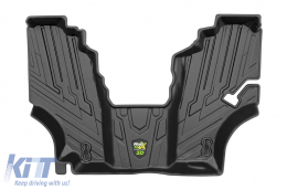 Tractor rubber mats from Frogum 3D MudMax series suitable for New Holland Boomer 35, 40, 45, 50 and 55 after 2015, 1-piece set, black color-image-6232552