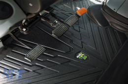 Tractor rubber mats from Frogum 3D MudMax series suitable for New Holland Boomer 35, 40, 45, 50 and 55 after 2015, 1-piece set, black color-image-6232556