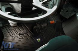 Tractor rubber mats from Frogum 3D MudMax series suitable for Kubota M5092 after 2021, 1-piece set, black color-image-6232559