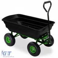 image-79-Transport trolley garden cart wheelbarrow handcart tipping function 250 kg black green