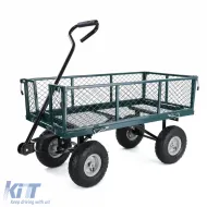 image-27-Transportwagen mit Netz, zusammenklappbare Seitenwände, bis zu 300kg, grün