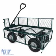 Transportwagen mit Netz, zusammenklappbare Seitenwände, bis zu 300kg, grün-image-6198573