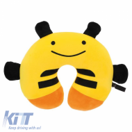 Travel Neck Pillow Happy Confort Bee 27cm x 23cm Black-Yellow 1 Piece - CGRCIOAAR6038529