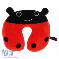 Travel Neck Pillow Happy Confort Ladybug 27cm x 23cm Black-Red 1 Piece - CGRCIOAAR6038736