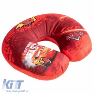Travel Neck Pillow suitable for Kids Cars McQueen Lightning Fast 27cm x 23cm Blue 1 Piece-image-6328398