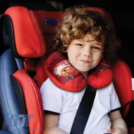 Travel Neck Pillow suitable for Kids Cars McQueen Lightning Fast 27cm x 23cm Blue 1 Piece-image-6328399