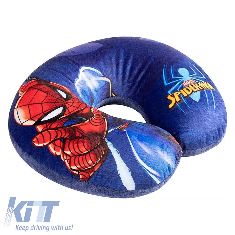 Travel Neck Pillow suitable for Kids Marvel's Spider-Man 27cm x 23cm Blue 1 Piece