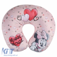 Travel Neck Pillow suitable for Kids Minnie Mouse ''Hearts'' 27cm x 23cm Pink 1 Piece - CGRCIOAM6037407