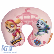 Travel Neck Pillow suitable for Kids Paw Patrol Sky-Everest ''Adventure Bay Legends'' 27cm x 23cm Pink 1 Piece