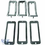 image-14-Trim set tail lights 3-piece chrome for Ford Mustang 67