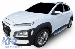 Trittbretter Seite Schritte für HYUNDAI Kona 17+ Rostfreier Stahl Aluminium PVC-image-6042230