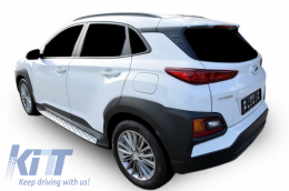 Trittbretter Seite Schritte für HYUNDAI Kona 17+ Rostfreier Stahl Aluminium PVC-image-6042231