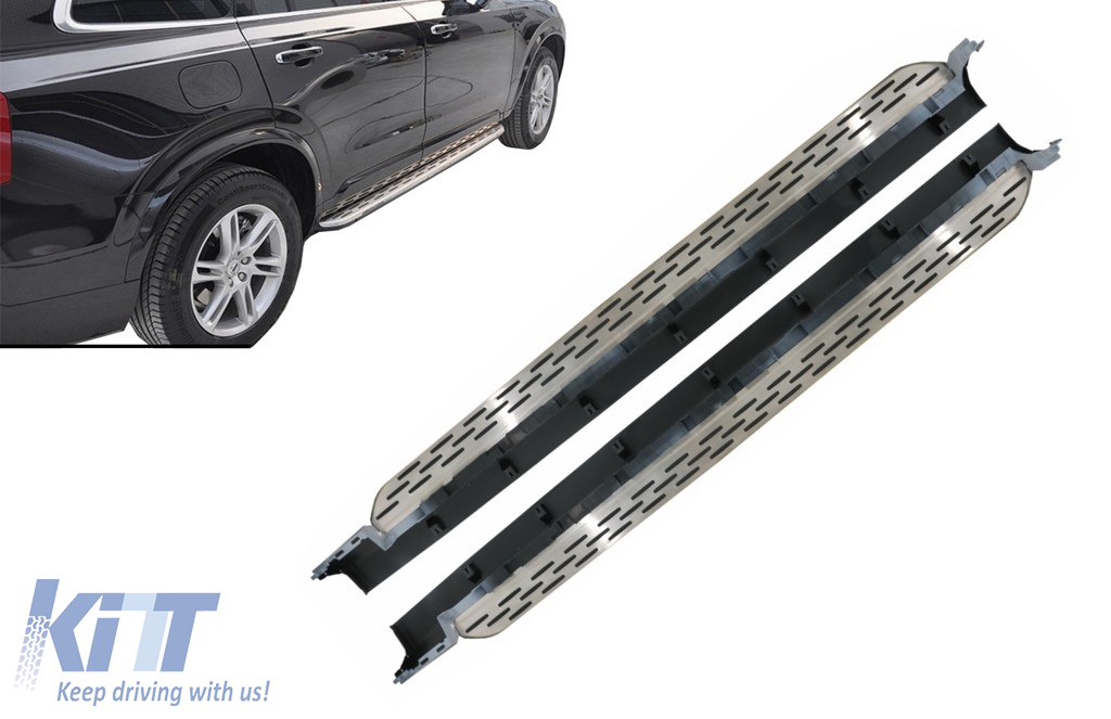 OMAC Seitenschweller Für Volvo XC90 2002-2014 - Aluminium Trittbretter Silber