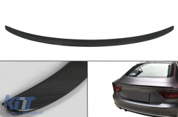 Trunk Boot Lid Spoiler suitable for Audi A7 4G8 S7 RS7 (2011-2017) Real Carbon