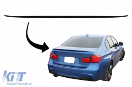 Trunk Boot Lid Spoiler suitable for BMW 3 Series F30 (2010-up) M3 Design Matte Black - TSBMF30M3MB