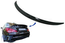 Trunk Boot Lid Spoiler suitable for Mercedes CLA C117 W117 (2013-2018) Shiny Black - TSMBW117PB