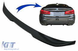 Trunk Boot Spoiler suitable for BMW 5 Series G30 (2017-Up) M Performance Design Piano Black