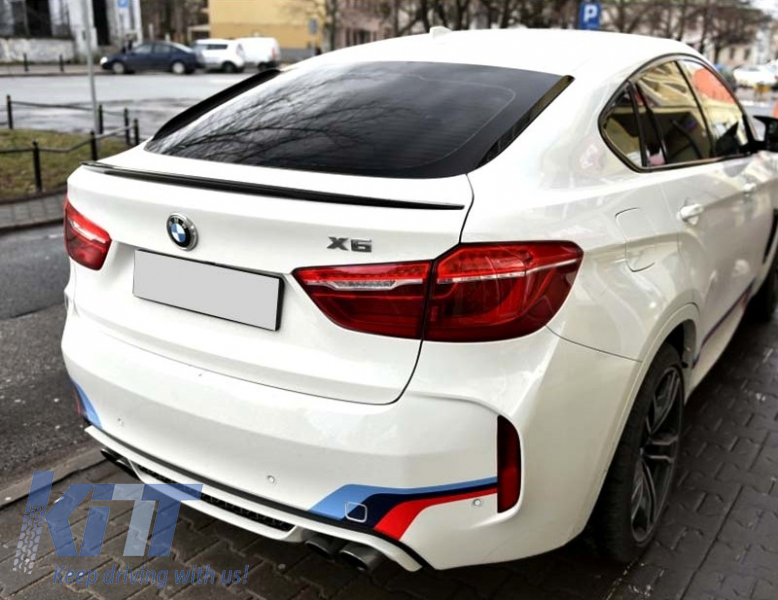  Spoiler maletero apto para BMW X6 F1 (-Up) Sport Design Piano Black