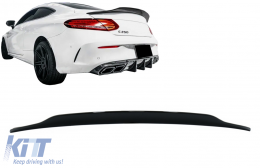 Trunk Boot Spoiler suitable for Mercedes C-Class C205 Coupe (2014-2019) Dynamic Sport Design Piano Black - TSMBC205PSM
