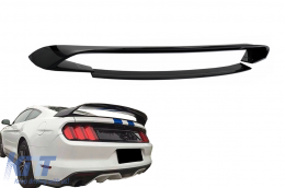 Trunk Boot Spoiler Wing suitable for Ford Mustang Mk6 VI Sixth Generation (2015-2020) GT350 Design Piano Black - RSFMUGT
