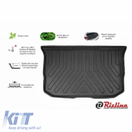 Trunk Mat 3D from Rubber TPE suitable for Smart ForFour 453 2014+, Renault Twingo 2015-2018 Black Rizline