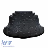 Trunk Mat 3D Pool Mat Waterproof suitable for Honda CR-V 07-12 Black Stardiamond-image-6301961