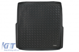 Trunk Mat Black suitable for VW Passat B8 Variant (2014-Up) with full size spare wheel - 101873R