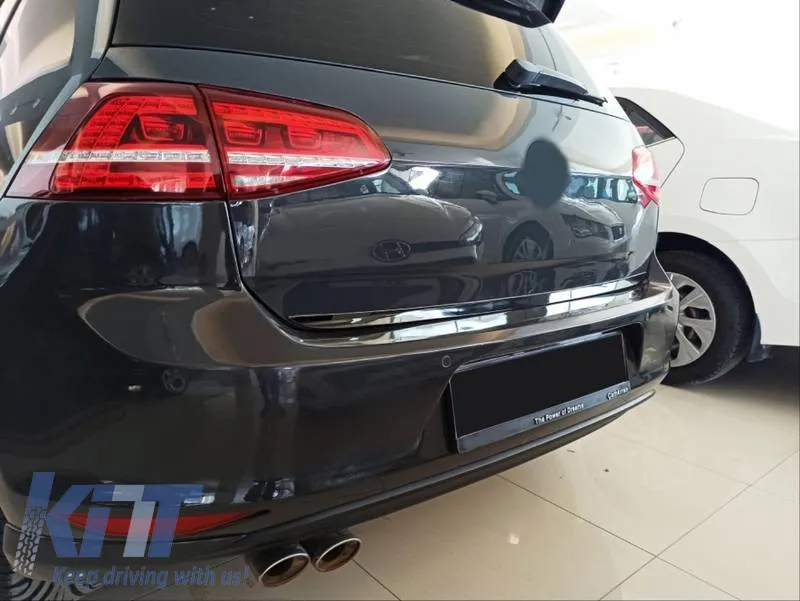 Trunk Protector - Decorative suitable for VW Golf VII (7) 2013-2020 Stick-on Glossy Black