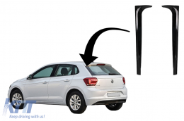 Trunk Rear Window Fin Spoiler suitable for VW Polo AW MK6 (2018-up) Piano Black - TRFVWPOMK6