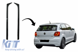 Trunk Rear Window Fin Spoiler suitable for VW Polo 6R MK5 (2009-2018) GTI Design Piano Black