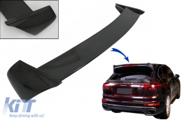 Trunk Roof Spoiler Wing suitable for Porsche Cayenne 958 II SUV (2015-2017) Carbon Fiber - TSPOCY02CF