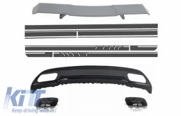 image-6-Trunk Spoiler Diffusore per Mercedes W176 A-Class 12+ Punte Adesivo Vinile