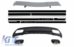 image-7-Trunk Spoiler Diffusore per Mercedes W176 A-Class 12+ Punte Adesivo Edition 1