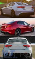 Trunk Spoiler suitable for Alfa Romeo Giulia 2018+ Quadrifoglio Look V2 Gloss Black From Abs Plastic-image-6318025