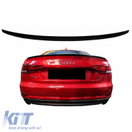 Trunk Spoiler suitable for Audi A4 B9 16+ From ABS Plastic Glossy Black