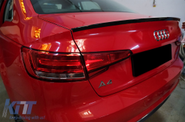 Trunk Spoiler suitable for Audi A4 B9 Sedan (2016-Up) Piano Black-image-6074676